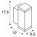 Outdoor LED-Wandleuchte THEO PRO S SINGLE DALI 2, IP65 IK06, Höhe 17.5cm, DALI 2 dimmbar, 3W 2700K 300lm 24°, anthrazit