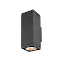 SLV Outdoor LED-Wandleuchte THEO PRO L SINGLE DALI 2, IP65 IK08, Höhe 30.5cm, DALI 2 dimmbar, 10W 2700K 1200lm 24°, anthrazit