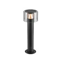 Outdoor LED-Stehleuchte TAHA II 45, IP65 IK02, Höhe 45cm, 10W 2200/2700K (CCT Switch) 450/500lm, dimmbar, schwarz / Rauchglas