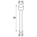 SLV outdoor floor lamp TAHA II 90 CCT Switch IP65, black, lacquered dimmable