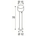 SLV outdoor floor lamp TAHA II 70 with sensor, CCT Switch, switchable IP54, black, lacquered 