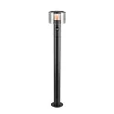 SLV Outdoor LED-Stehleuchte TAHA II 90, IP54 IK02, Höhe 90cm, 10W 2200/2700K (CCT Switch) 450/500lm, schwarz, mit Sensor, schaltbar