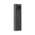 SLV outdoor floor lamp QUAD PRO 60 square, DALI controllable, impact resistant, sea-air resistant IP65, anthracite dimmable