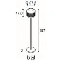 SLV floor lamp PANTILO ROPE 27 E27 IP20, gold dimmable