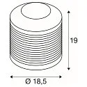 table lamp PANTILO ROPE 19 cylindrical E27, gold dimmable