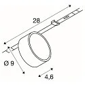 LED 3-Phasen Strahler KALU 2.0 DALI, IP20, zylindrisch, CRi>90, UGR<19, DALI dimmbar, kardanisch, 10W 2700K 1400lm 36°, schwarz