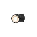 SLV wall and ceiling luminaire KALU 2.0 SINGLE PHASE 1 flame, UGR < 19, cardanic swivelling IP20, black dimmable