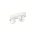 SLV LED Wand-/Deckenstrahler KALU 2.0 DOUBLE, IP20, 2-flammig, CRi>90, UGR<19, dimmbar, kardanisch, 19W 2700K 2x1350lm 36°, weiß