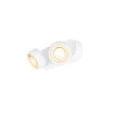 SLV wall and ceiling luminaire KALU 2.0 DOUBLE PHASE 2 flames, UGR < 19, cardanic swivelling IP20, white dimmable