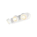 SLV wall and ceiling luminaire KALU 2.0 TRIPLE PHASE 3 flames, UGR < 19, cardanic swivelling IP20, white dimmable