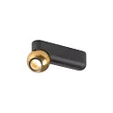 LED Wand-/Deckenleuchte DYSKO SINGLE, 36°, 6,7W, 2700K, 750lm, IP20, dimmbar, schwarz / gold