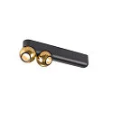LED Wand-/Deckenleuchte DYSKO DOUBLE, 36°, 13W, 2700K, 1500lm, IP20, dimmbar, schwarz / gold