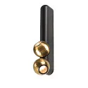 SLV LED Wand-/Deckenleuchte DYSKO DOUBLE, 36°, 13W, 2700K, 1500lm, IP20, dimmbar, schwarz / gold