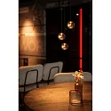 1-phase pendant luminaire DYSKO down, ball shaped IP20, glossy, gold dimmable