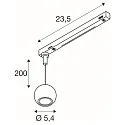 1-phase pendant luminaire DYSKO down, ball shaped IP20, glossy, gold dimmable