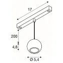 pendant luminaire DYSKO IP20, gold, black dimmable