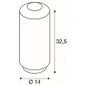 SLV table lamp PANTILO SLIM cylindrical E27, copper dimmable