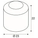 table lamp PANTILO cylindrical E27, chrome dimmable