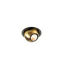 LED Deckeneinbauleuchte DYSKO, rund, 36°, 6,4W, 2700K, 750lm, IP20, dimmbar, schwarz / gold