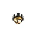 LED Deckeneinbauleuchte DYSKO, rund, 36°, 6,4W, 2700K, 750lm, IP20, dimmbar, schwarz / gold