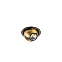 LED Deckeneinbauleuchte DYSKO, rund, 36°, 6,4W, 2700K, 750lm, IP20, dimmbar, schwarz / gold