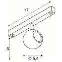 LED Spot DYSKO TRACK 48V Spot, für Einbauschiene, 36°, 5,6W, 2700K, 750lm, IP20, dimmbar, schwarz / gold