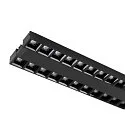SLV LED 3-Phasen Raster-Strahler SIGHT EVO DOUBLE DALI, 57.4cm, CRi>90, UGR<16, dimmbar, 25W 3000K 3250lm 60°, schwarz