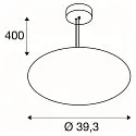 pendant luminaire OLYPSO 40 E27 IP20, black dimmable