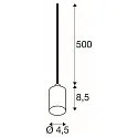 pendant luminaire FITU PD RIBBED E27 IP20, black dimmable