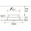SLV ceiling recessed luminaire P-LIGHT round IP20, white 