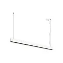 LED Pendelleuchte GLENOS® PRO, 120cm, 75°, 60W, UGR16, IP20, dimmbar, 3000K, 7500lm, weiß / schwarz