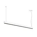 LED Pendelleuchte GLENOS® PRO, 150cm, 75°, 70W, UGR16, IP20, dimmbar, 3000K, 8500lm, weiß / schwarz