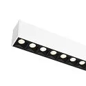 SLV LED Deckenleuchte GLENOS® PRO, 120cm, 75°, 30W, UGR19, IP20, dimmbar, 4000K, 3900lm, weiß / schwarz