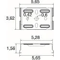 SLV Deckenbefestigung EASYLIGHT SCF M6 BK, fix, schwarz