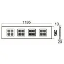 SLV LED Panel PAVANNO 1200/300, 45°, 22W, 3000/4000K, 3440lm, IP20, UGR19, dimmbar, schwarz