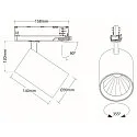 SLV LED 3-Phasen Strahler TRACKSPOT P, IP20 IK03, 17/28W (multi), 60°, CRi >90, verstellbar, schaltbar, 4000K 2930/3860lm, schwarz