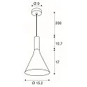 SLV pendant luminaire LALU® SET CONE 15 E27 IP20, black dimmable