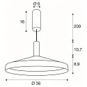 SLV pendant luminaire LALU® SET TETRA 36 IP20, black dimmable