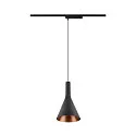 SLV LED 1-Phasen Pendelleuchte LALU® SET CONE 15, IP20, 10W 2700/3000K (CCT Switch) 40°, CRi>90, dimmbar, schwarz / Bronze