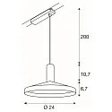 SLV 1-phase pendant luminaire LALU® SET TETRA 24 with shade, CCT Switch, set of 1 IP20, black dimmable