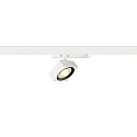 LED 3-Phasen Strahler EURO CUBE 2 M PHASE, CRi>90, UGR<22, kardanisch, C dimmbar, 14W 3000K 1650lm 40°, weiß / schwarz