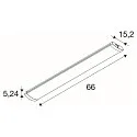 SLV light bar BATTEN FLAT P 600 27 ON-OFF MW with sensor, CCT Switch, switchable, multipower IP44/20