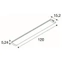 SLV LED Lichtleiste BATTEN FLAT P 1200 52 EM 3H, IP44 IK04, 120cm, MW-Sensor + 3h Notlicht, 230V AC/DC, 20-35W 3000-5000K, schaltbar