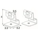 SLV fastening hook BATTEN FLAT P / FOR HORIZONTAL WIRES set of 2, stainless steel