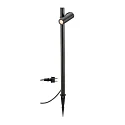 Outdoor LED-Stehleuchte HELIA SLIM POLE SINGLE, IP65 IK03, Erdspieß-Stativ + Steckerkabel, 6W 2200K 500lm 38°, schaltbar