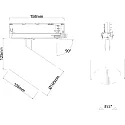 SLV LED 3-Phasen Strahler TRACKSPOT C, 15,8cm, 60°, 13W, 2700K, IP20, 1701/5399lm, weiß