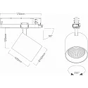 SLV LED 3-Phasen Strahler TRACKSPOT C, 17,8cm, 36°, 12W, IP20, DALI dimmbar, 3000K, 1528/4758lm, schwarz