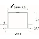 LED Einbauleuchte UNIVERSAL DOWNLIGHT MOVE, 5W, 2700/3000/4000/6500K, 670lm, IP20, schwenkbar, mit Abdeckung, dimmbar