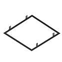 Einbaurahmen für LED PANEL P und PAVANNO, 60cm, schwarz