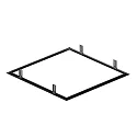 Einbaurahmen für LED PANEL P und PAVANNO, 62cm, schwarz